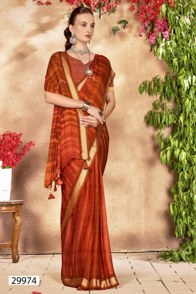 Remi By Vallabhi Solid Moss Chiffon Printed Sarees Suppliers In India